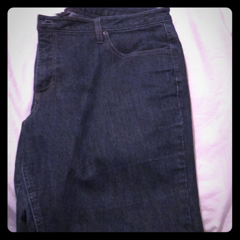 Dark denim jeans